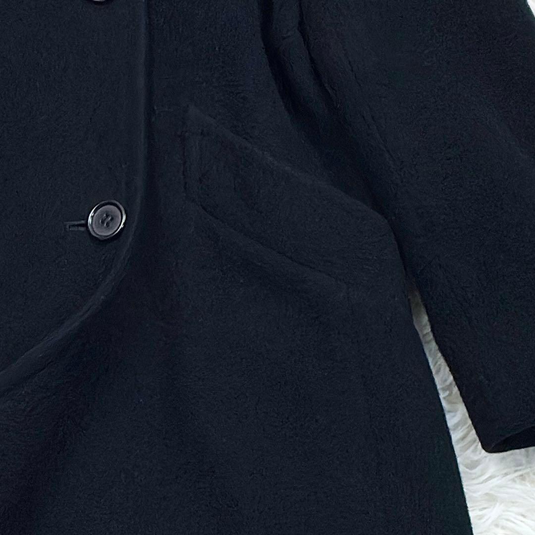 美品　ポールスミス　マキシ丈　ダブルチェスターコート　ウールメルトン　L　黒