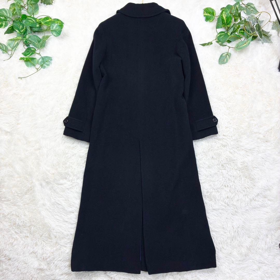 美品　ポールスミス　マキシ丈　ダブルチェスターコート　ウールメルトン　L　黒