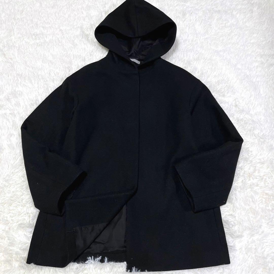 ★極美品★セオリーリュクス フーデットコート LUIGIA W ブラック