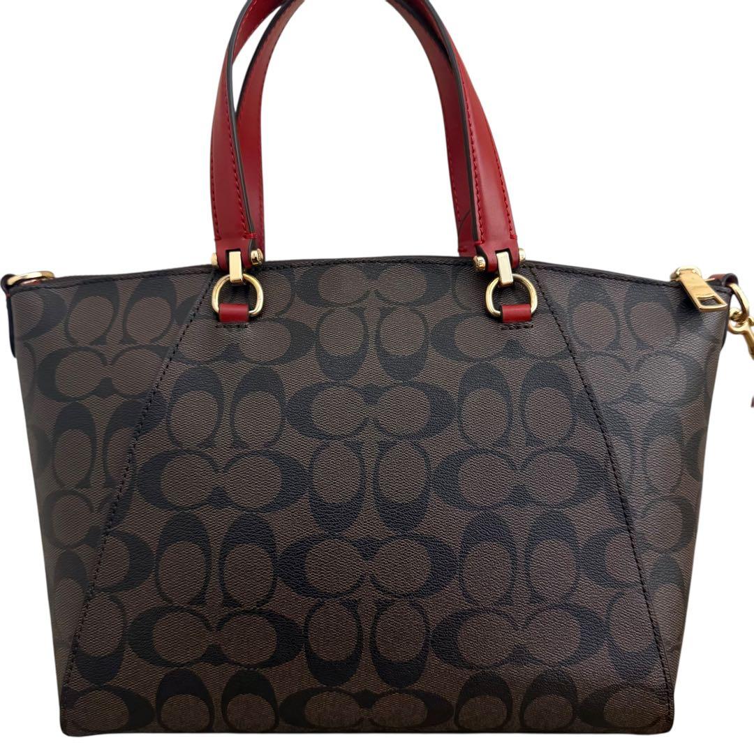 極美品✨コーチ　ショルダーバッグ　2way ブラウン　シグネチャー 79998