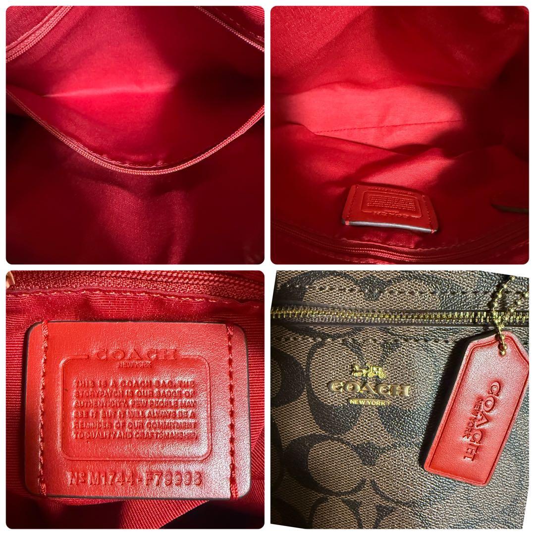 極美品✨コーチ　ショルダーバッグ　2way ブラウン　シグネチャー 79998