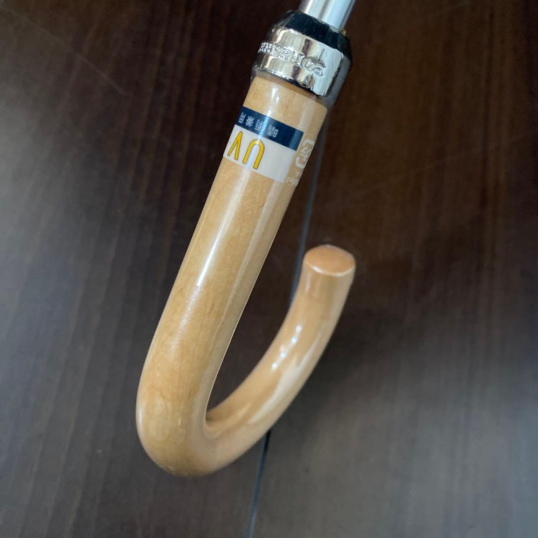 バーバリー　ブラック チェック柄 レース付き長傘