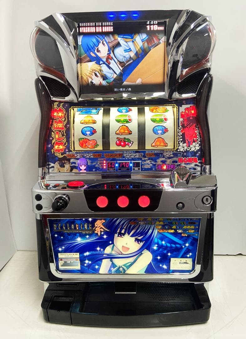 【送料込】 パチスロ スロット実機 パチスロひぐらしのなく頃に祭 梨花パネル