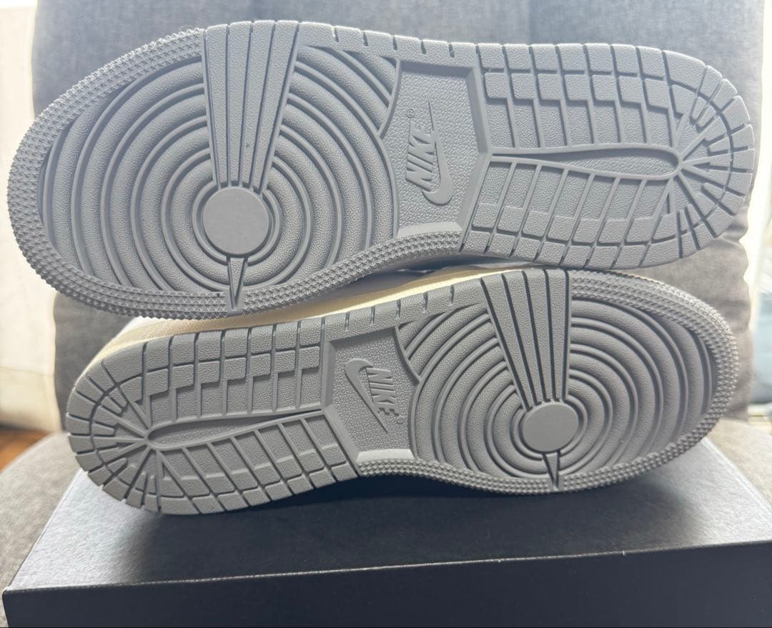 靴 AIR JORDAN 1 MID GS WHITE/STEALTH