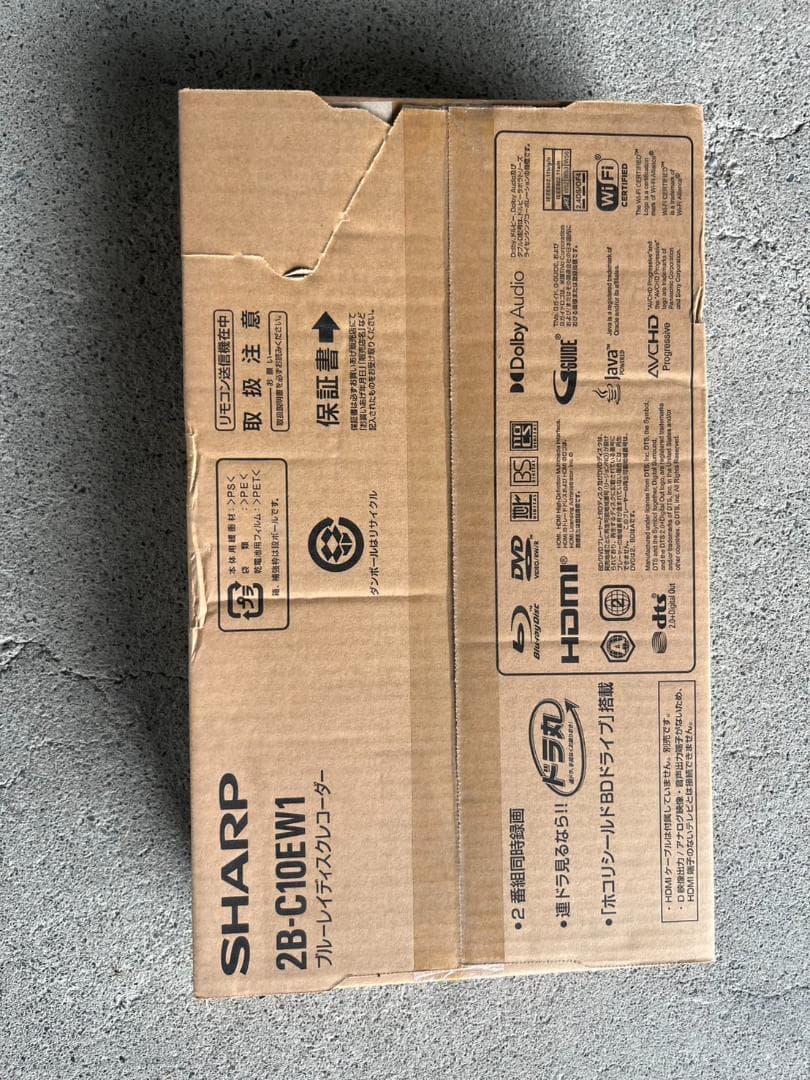 SHARP ブルーレイレコーダー 2B-C10EW1 1TB