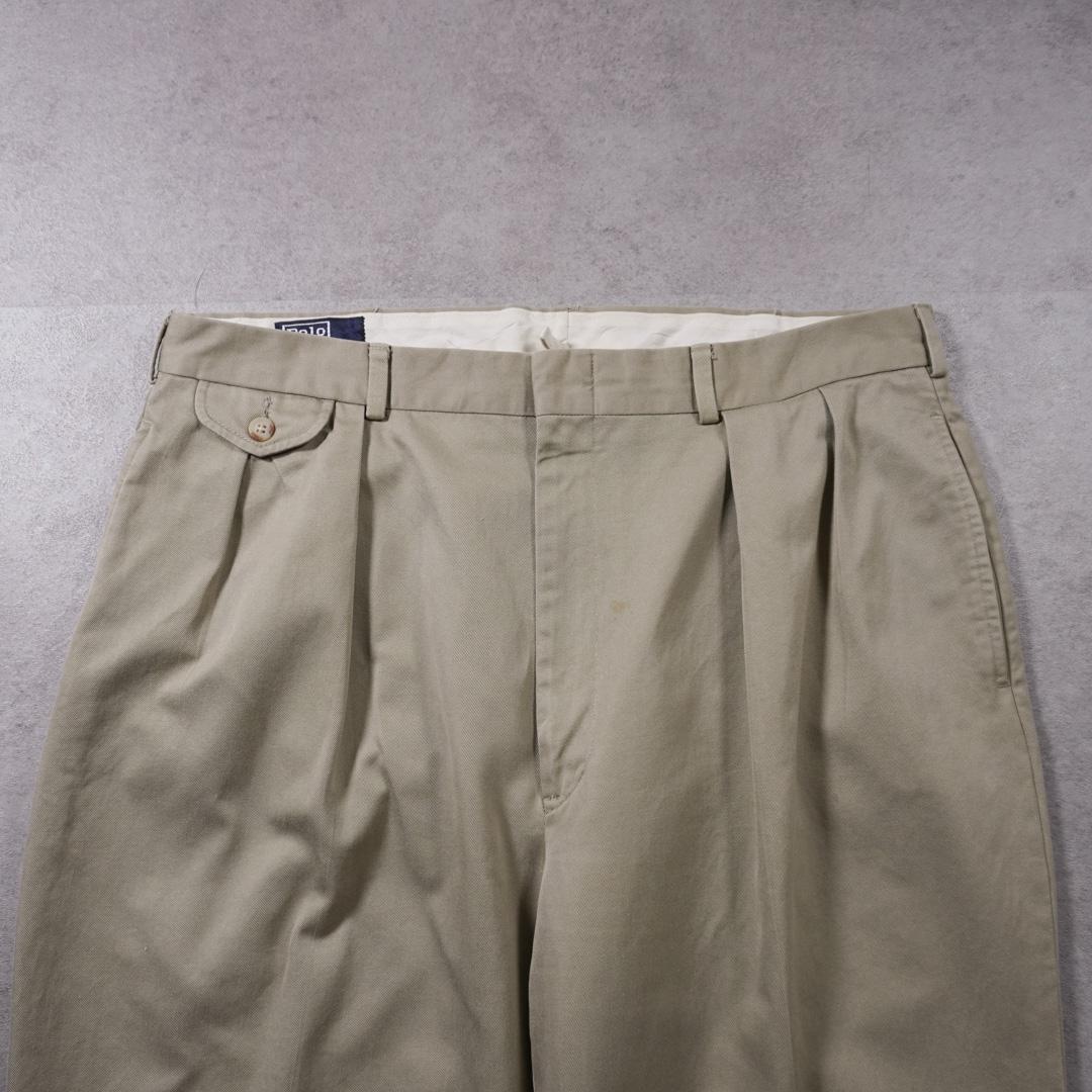 90s USA製 PoloRalphLauren チノパンツ 2タック 古着