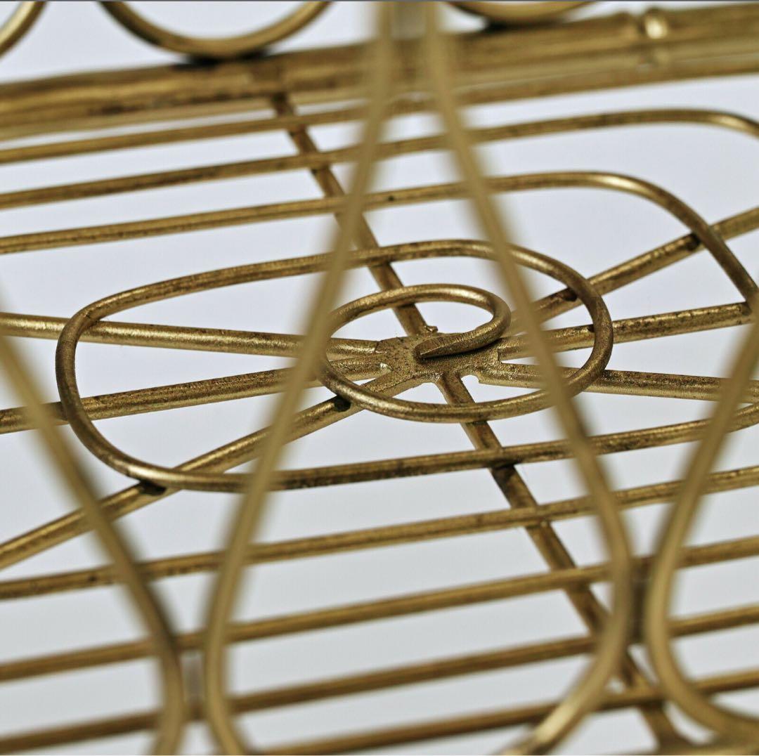 脚付きバスケット ゴールド LUXE カゴ 収納　送料込み