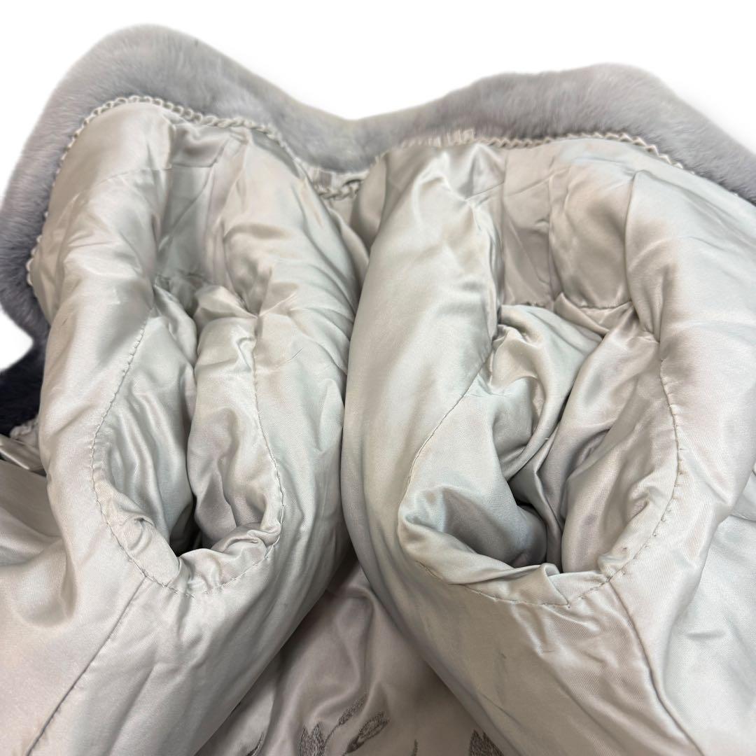 希少色 美品 サガミンク 1825 グラデーション 毛皮 リアルファーコート