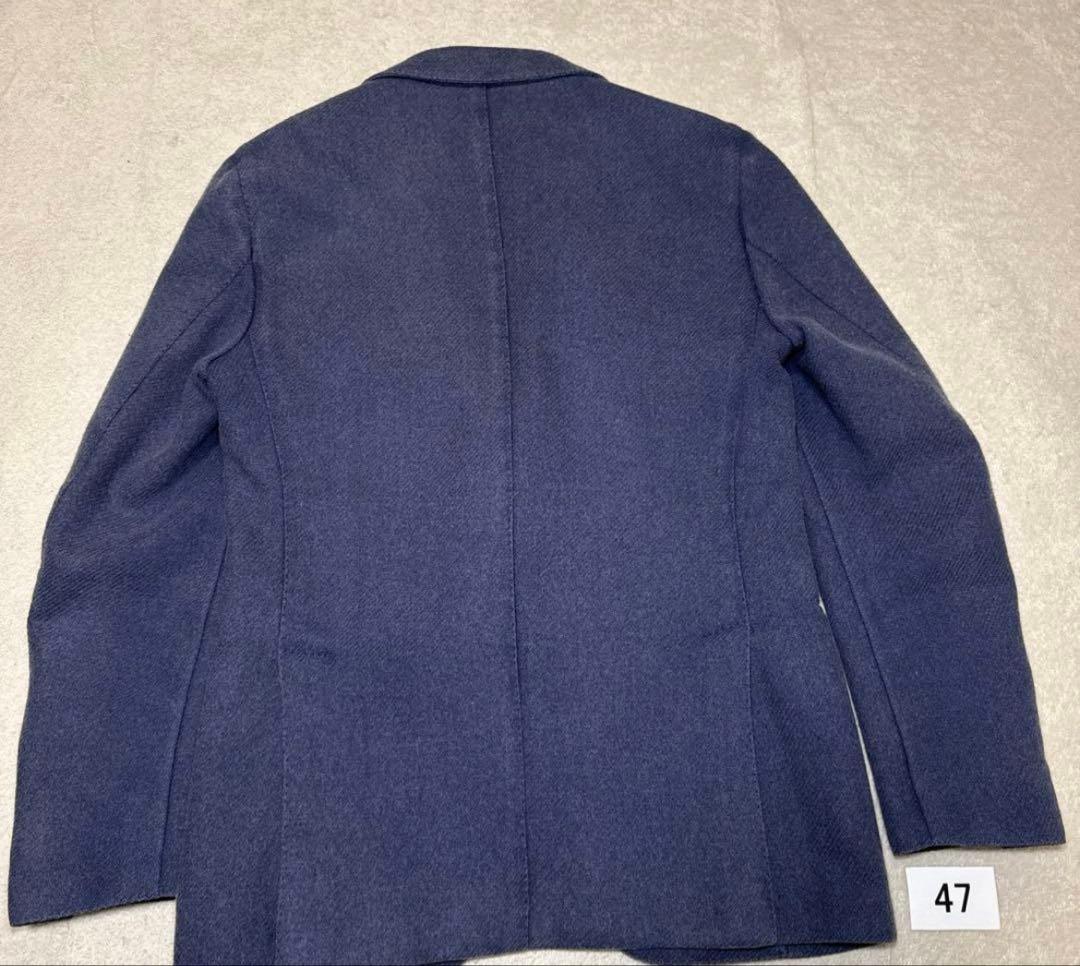 ら*る様 47 極美品　秋冬　ウール　ラルディーニ　テーラードジャケット　ブルー