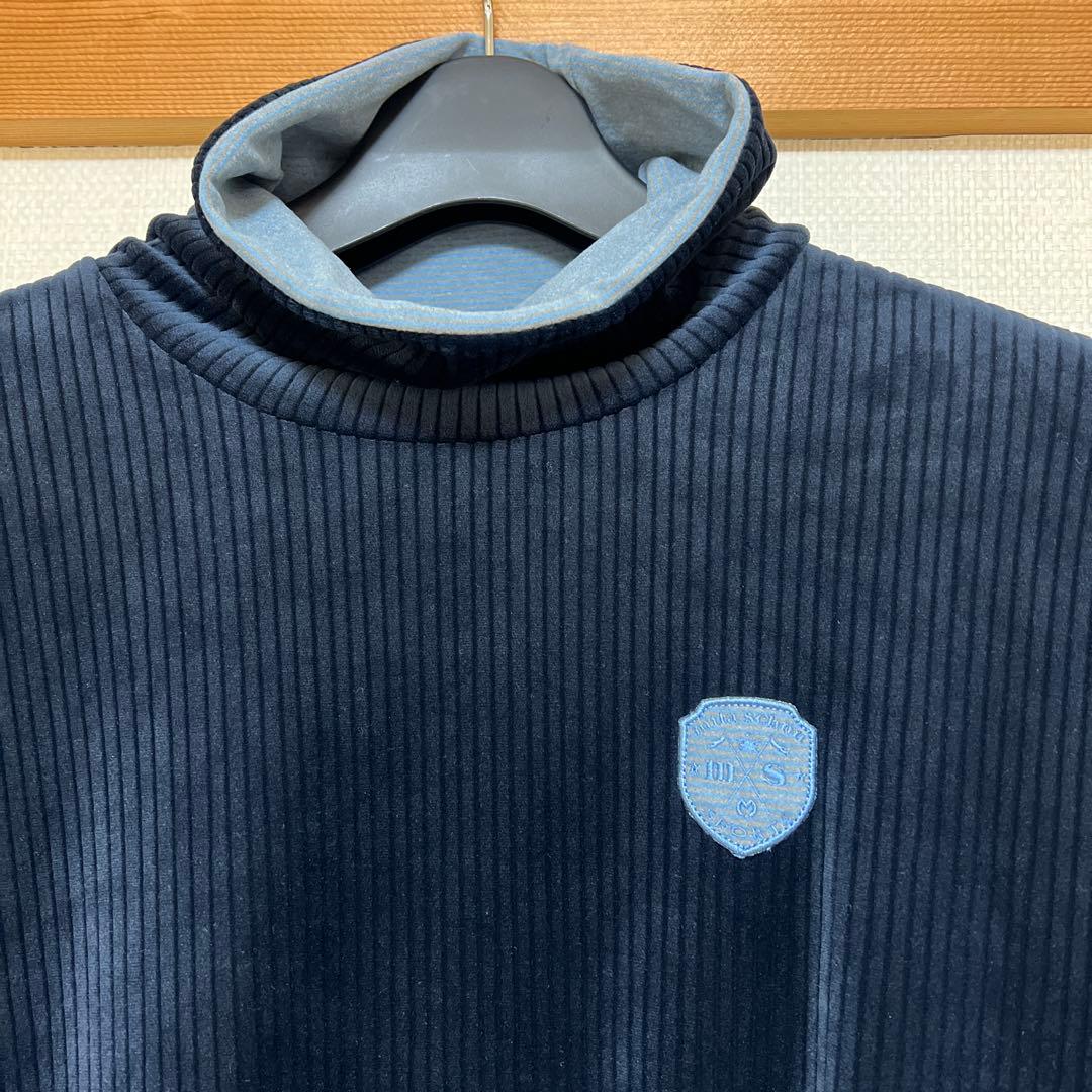 ミラショーンスポーツ　ゴルフ　メンズ　ハイネック　長袖　XL（LL） 紺