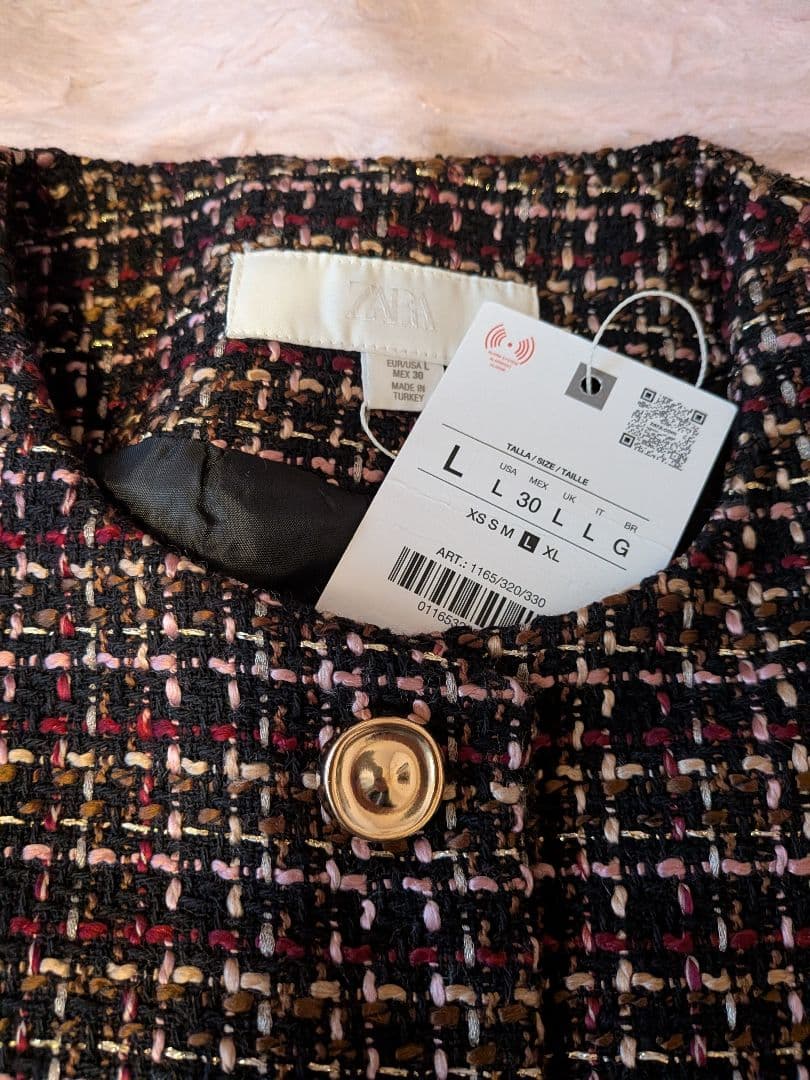 【完売品】ZARA ベルト付きテクスチャーベストツイードベスト 新品未使用