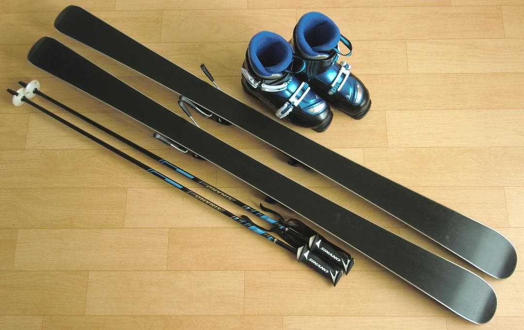 ■■送料無料■ELAN■ジュニア用スキー4点セット■板140/靴24■WAX済■