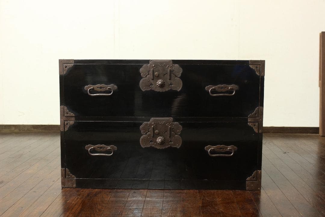 兜金具！庄内箪笥 古家具/古民家/時代箪笥/チェスト/和家具/古道具/古民具