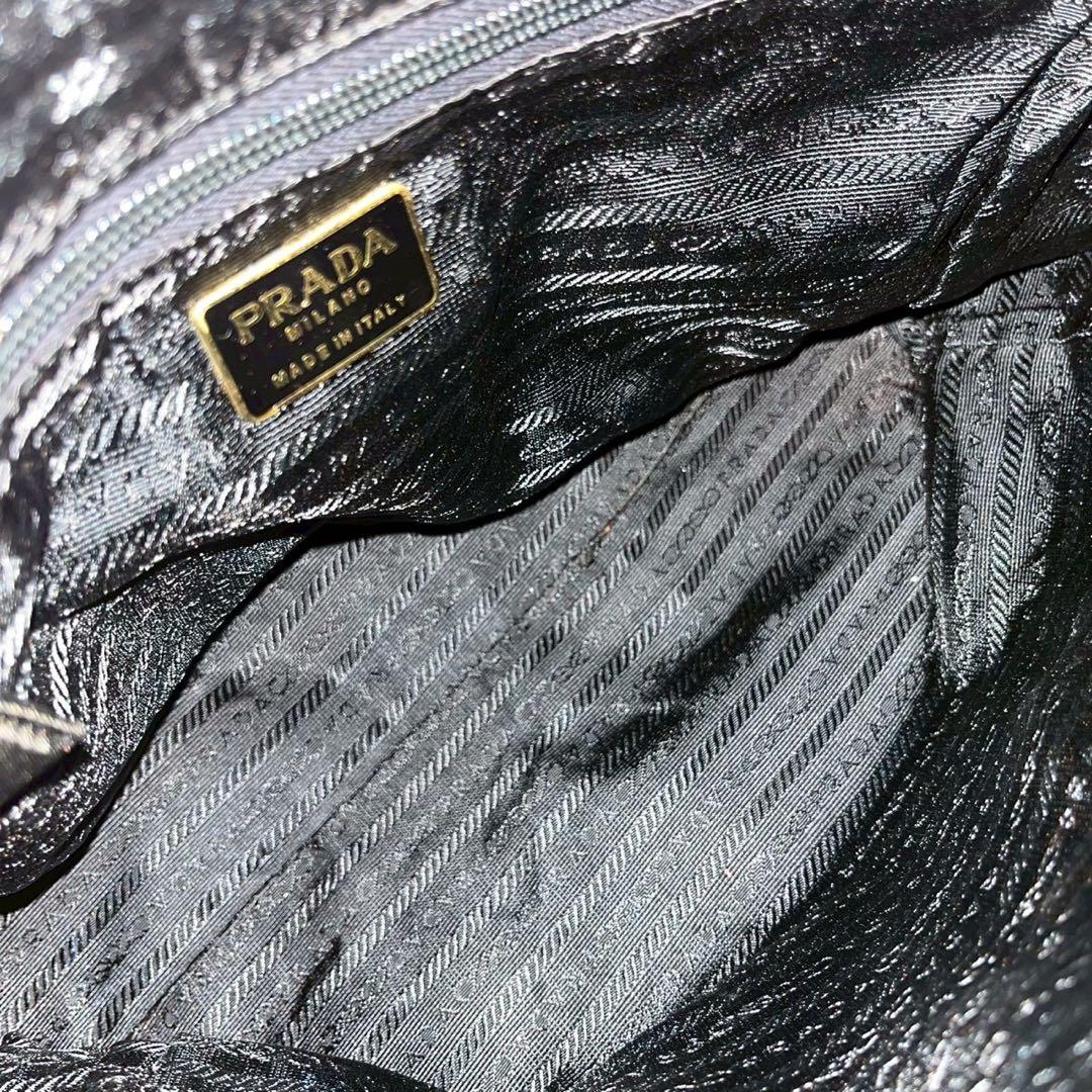 希少✨PRADA キルティング　チェーンショルダーバッグ　三角ロゴ　ブラック