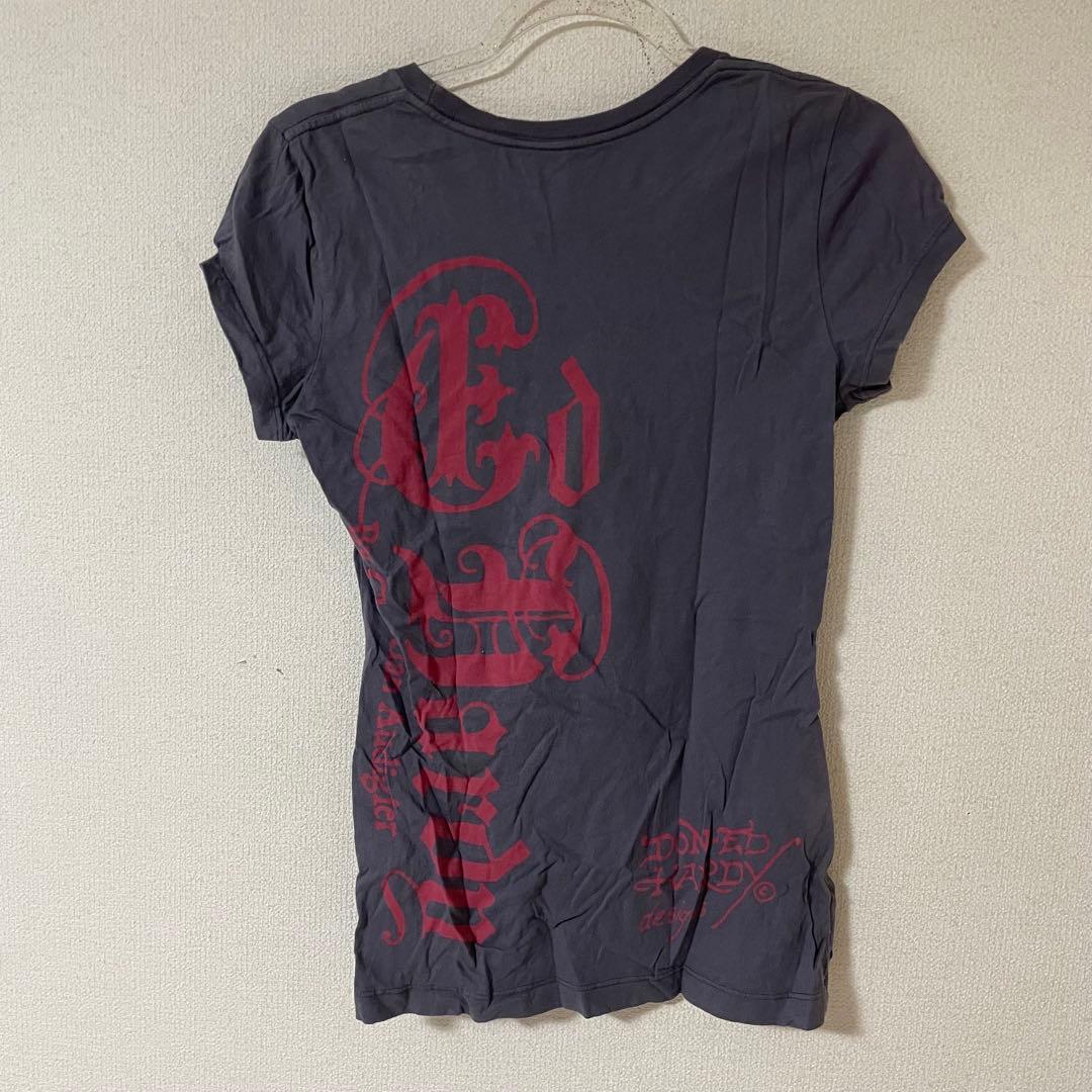 Ed Hardy スカルプリント 半袖Tシャツ M