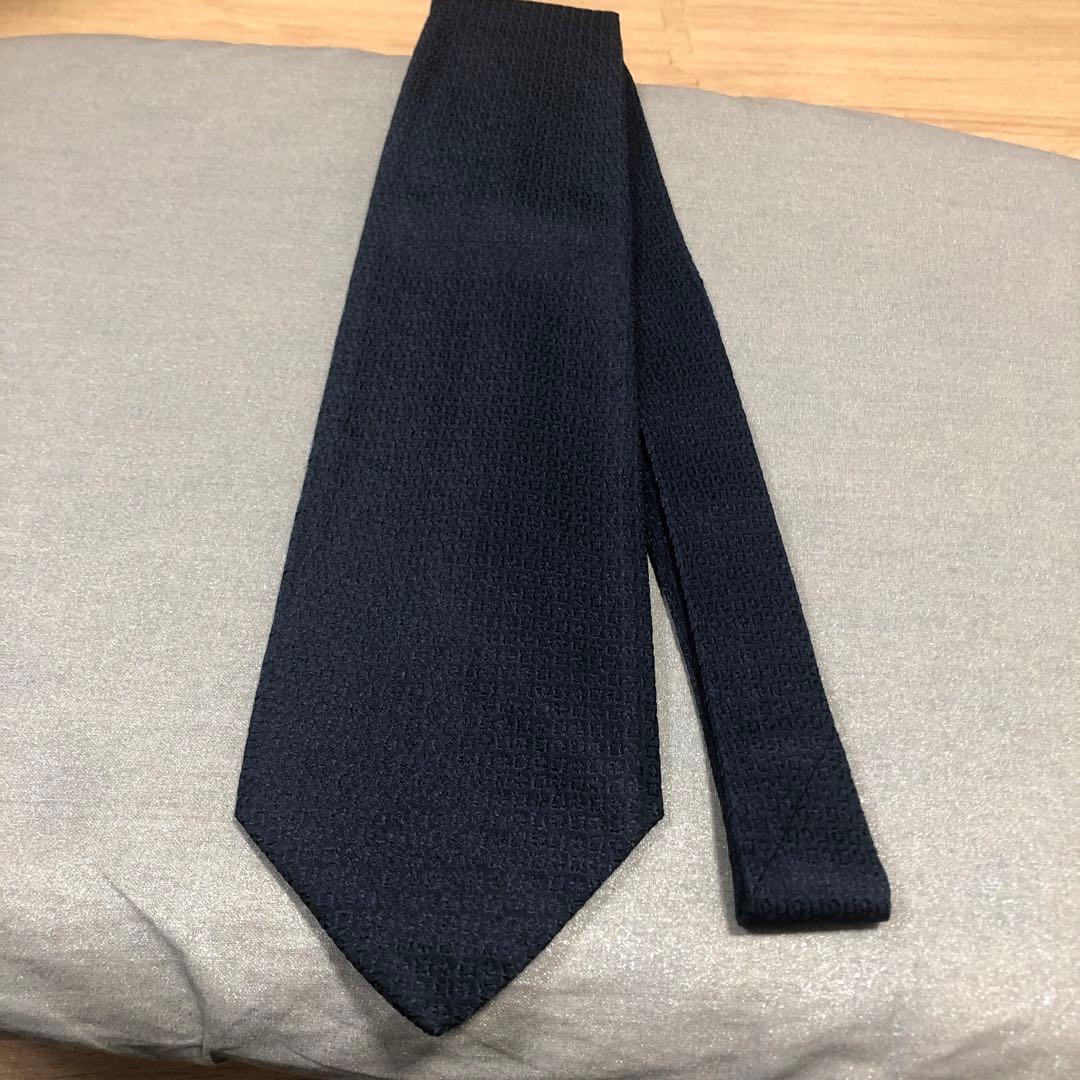 【リクエスト値下未使用E. Marinella 最高級シルクタイ ダークネイビー