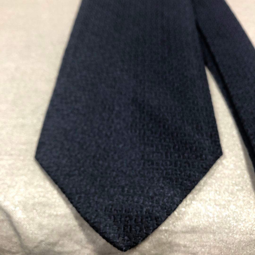 【リクエスト値下未使用E. Marinella 最高級シルクタイ ダークネイビー