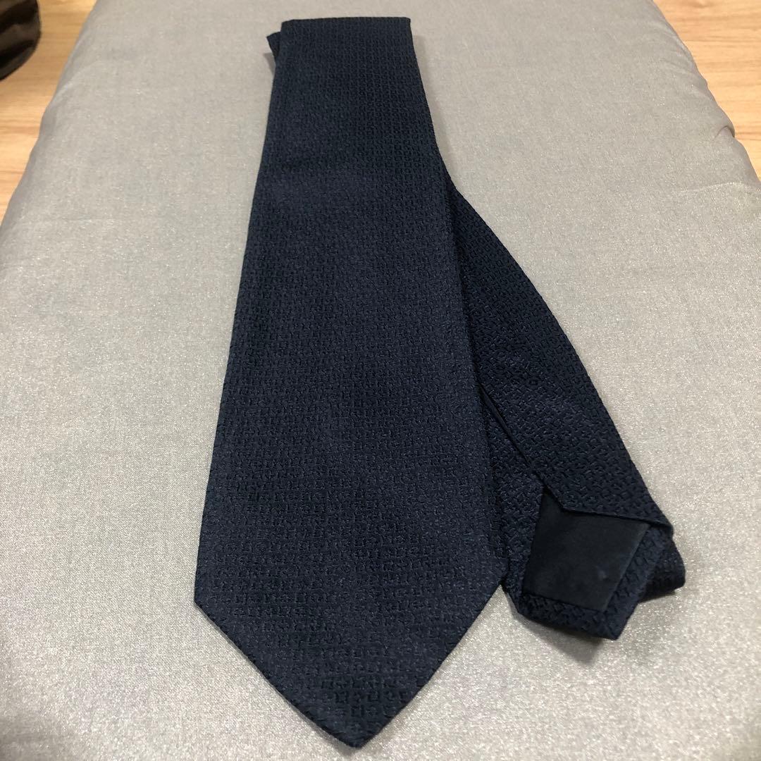 【リクエスト値下未使用E. Marinella 最高級シルクタイ ダークネイビー