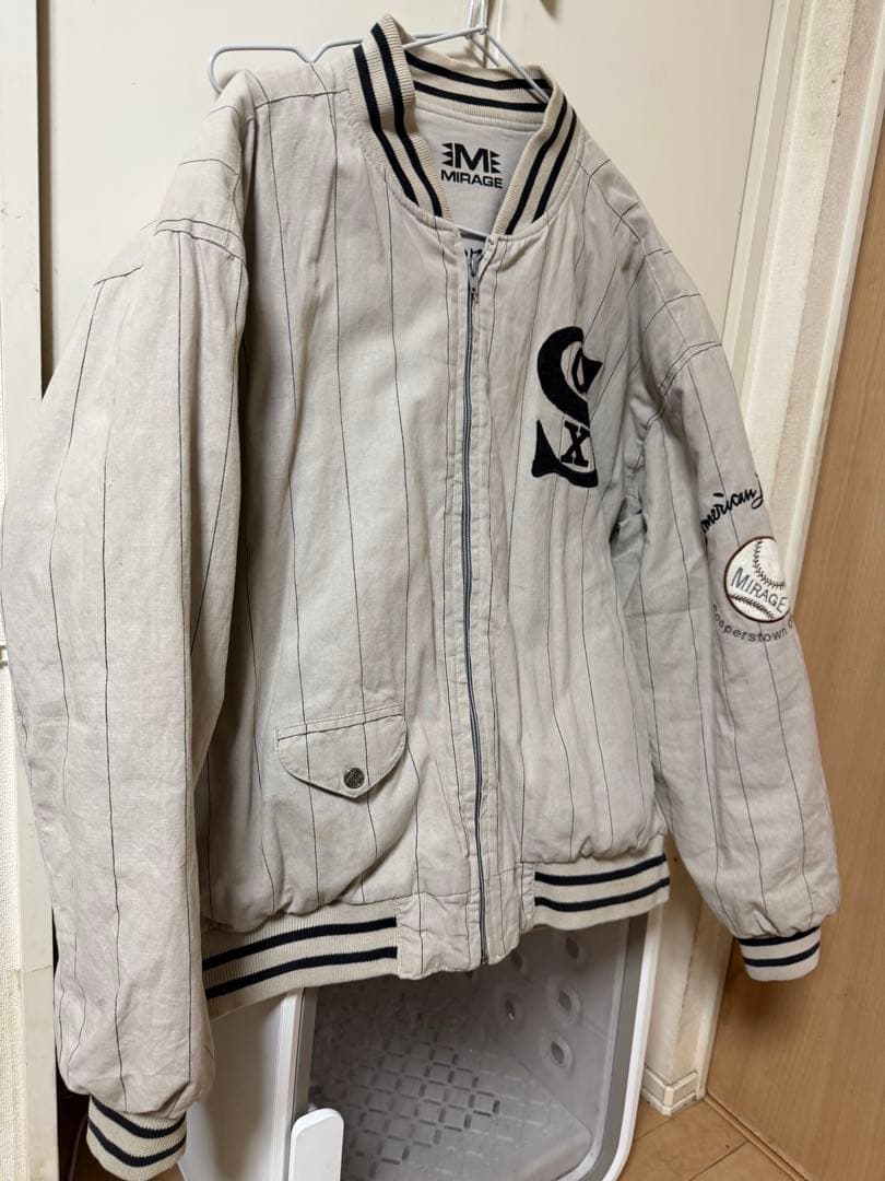 ヴィンテージ　90s Mirage リバーシブル　ホワイトソックス スタジャン