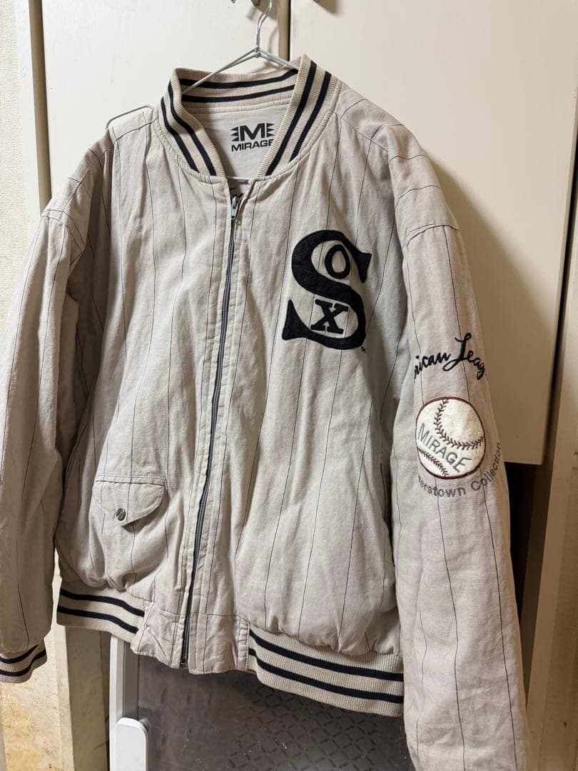 ヴィンテージ　90s Mirage リバーシブル　ホワイトソックス スタジャン