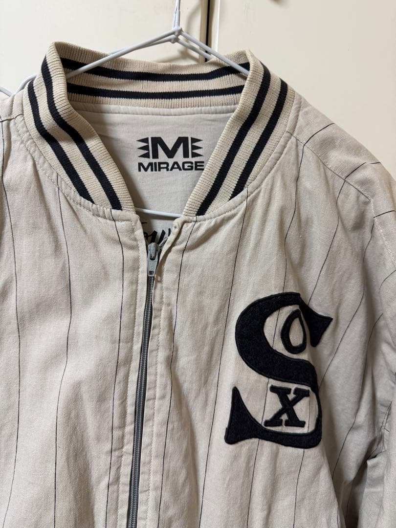 ヴィンテージ　90s Mirage リバーシブル　ホワイトソックス スタジャン