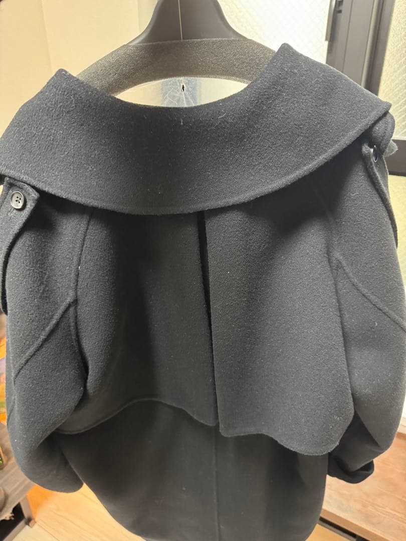 anuans リバーミドルトレンチコート　ブラック