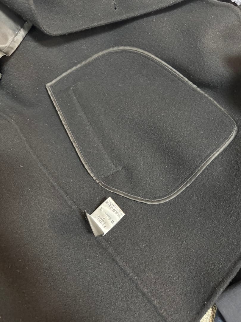 anuans リバーミドルトレンチコート　ブラック