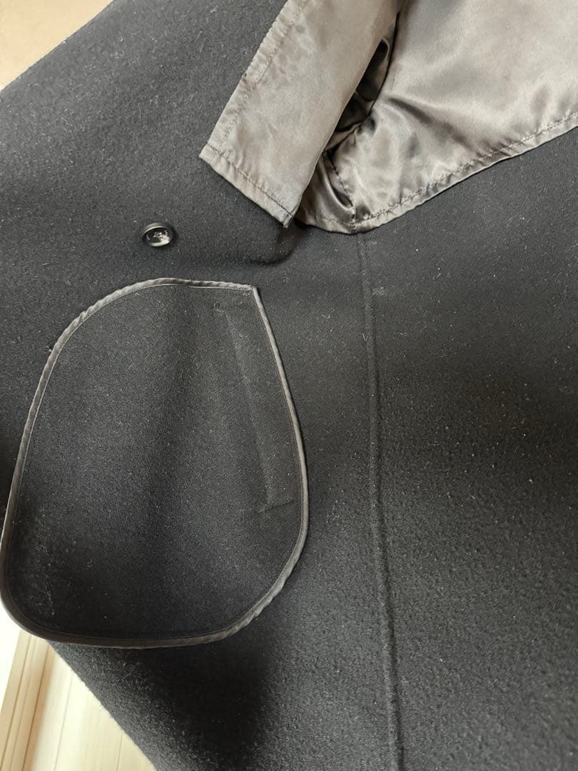 anuans リバーミドルトレンチコート　ブラック