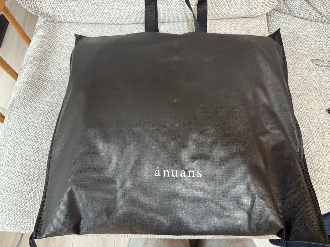 anuans リバーミドルトレンチコート　ブラック