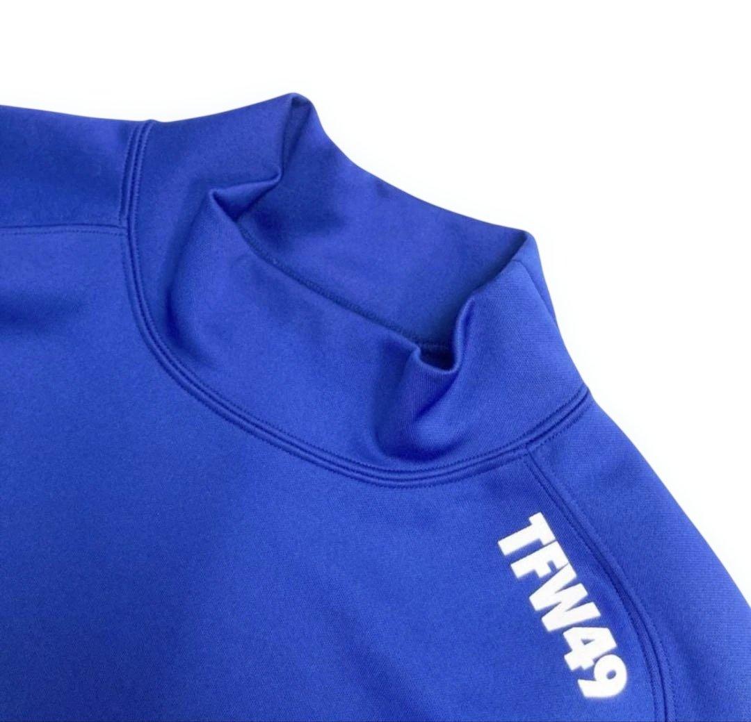 TFW49 青 長袖ハイネックシャツ　サイズL