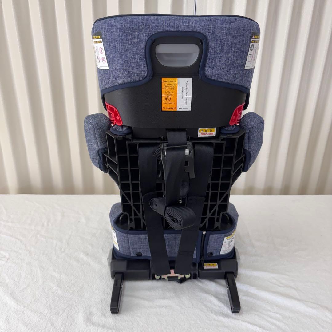 クリーニング済☆美品☆日本育児　トラベルベストEC　FIX　ISOFIX　デニム