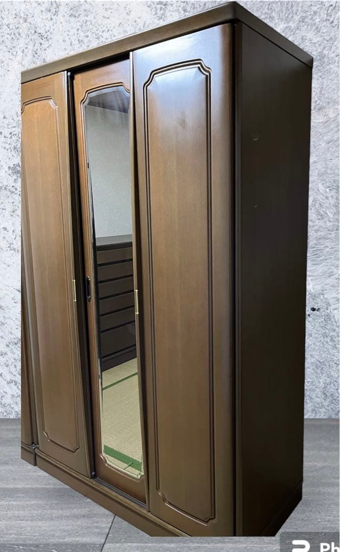 府中家具 ミラー付き洋服ダンス