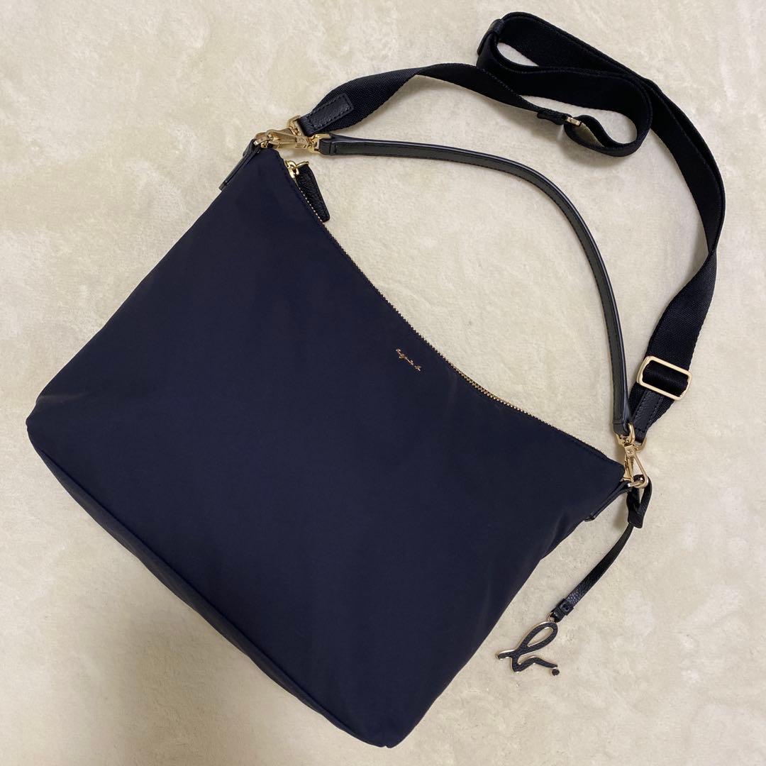 アニエスベー【美品】ショルダーバッグ2wayロゴチャーム