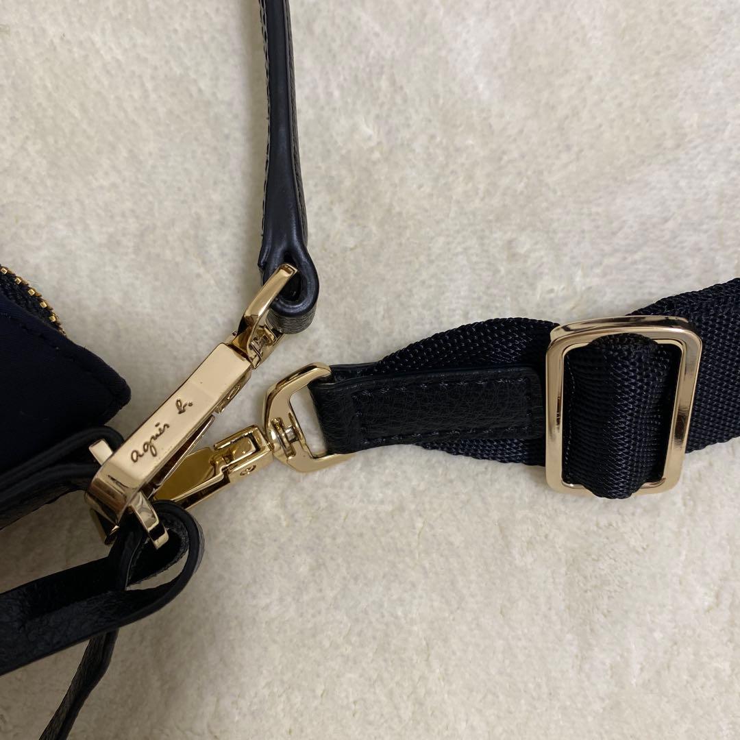 アニエスベー【美品】ショルダーバッグ2wayロゴチャーム