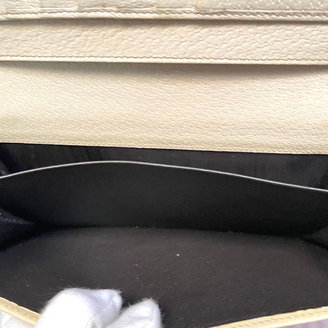 グッチ　長財布　GGキャンバス　ロゴプレート　Wホック　0111-①