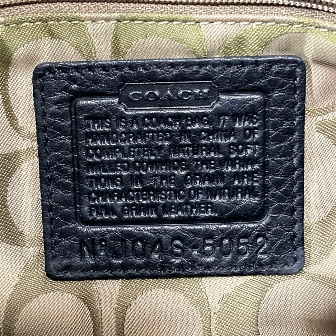 希少モデル　コーチ　ワンショルダーバッグ　アクセサリーバッグ　シボ加工　ブラック