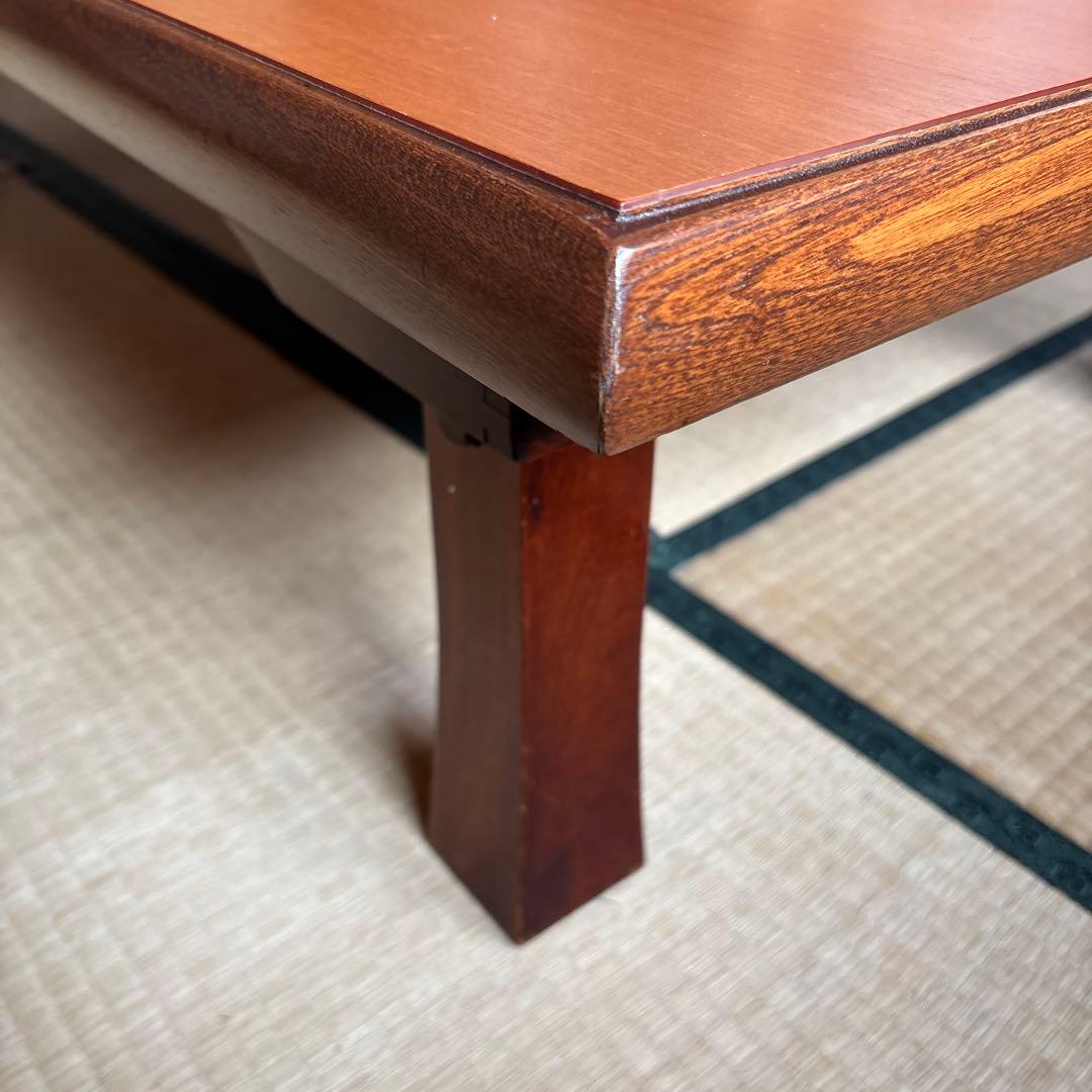 座敷机 木製座卓 テーブル 茶色 昭和レトロ