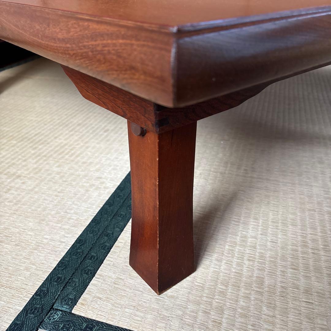 座敷机 木製座卓 テーブル 茶色 昭和レトロ