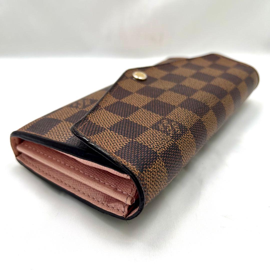 みなこ884 ルイヴィトン ダミエ ポルトフォイユサラ ローズバレリーヌ