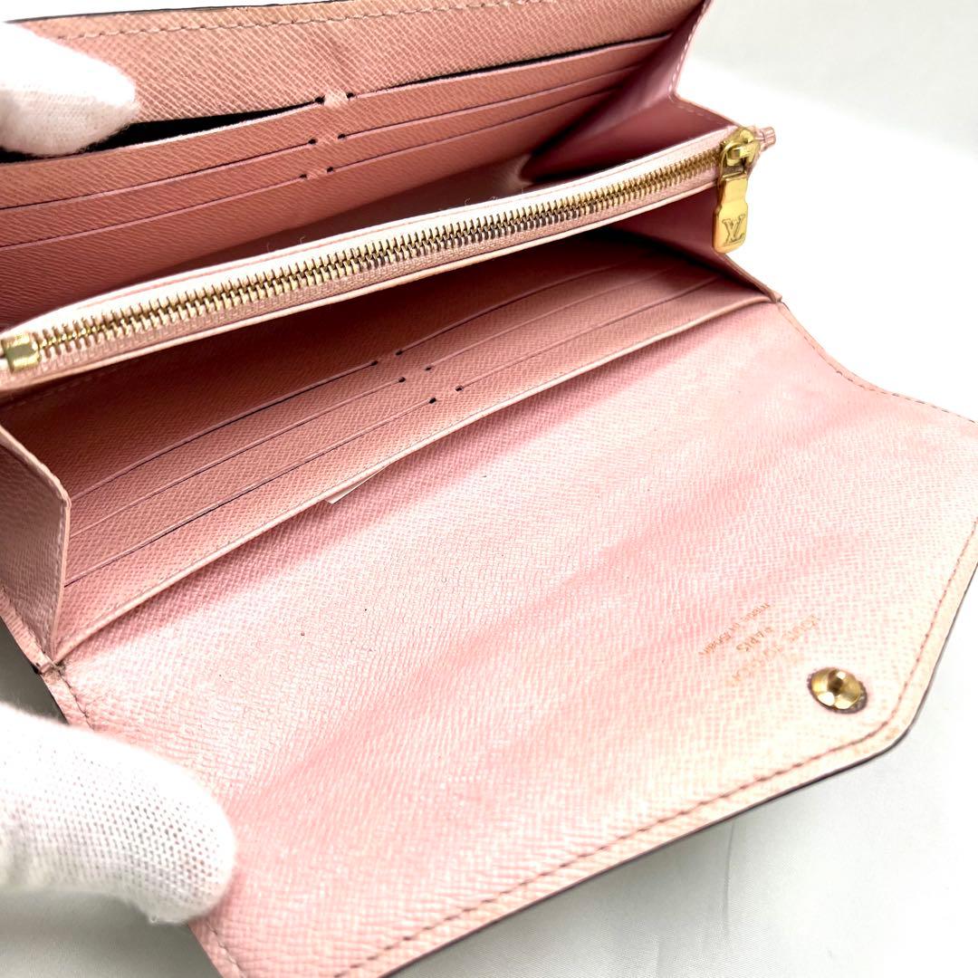 みなこ884 ルイヴィトン ダミエ ポルトフォイユサラ ローズバレリーヌ