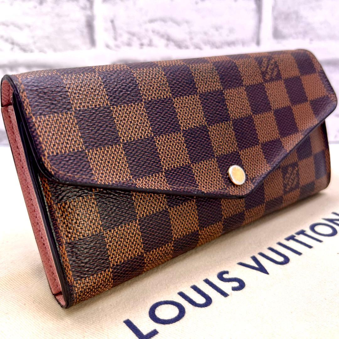 みなこ884 ルイヴィトン ダミエ ポルトフォイユサラ ローズバレリーヌ