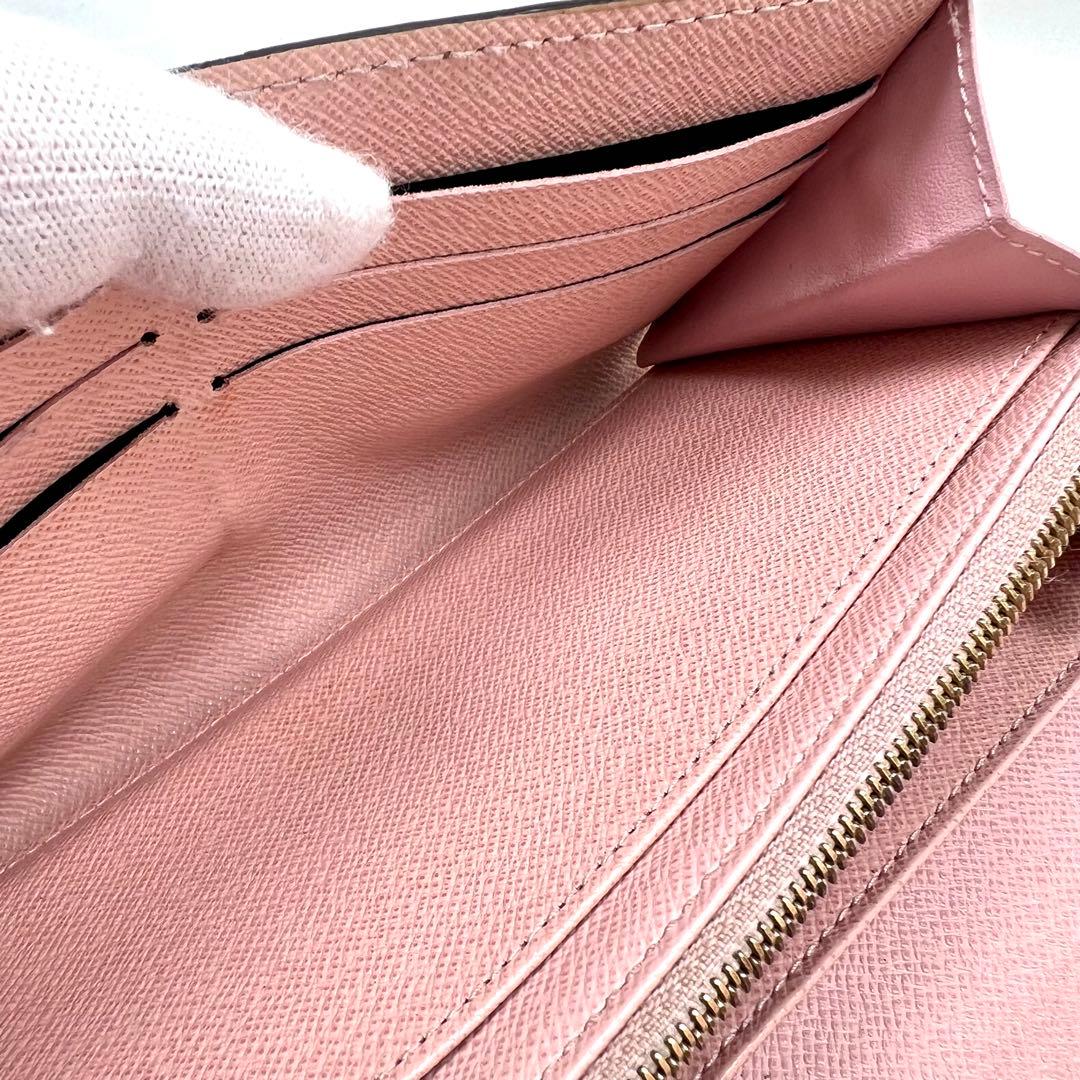 みなこ884 ルイヴィトン ダミエ ポルトフォイユサラ ローズバレリーヌ