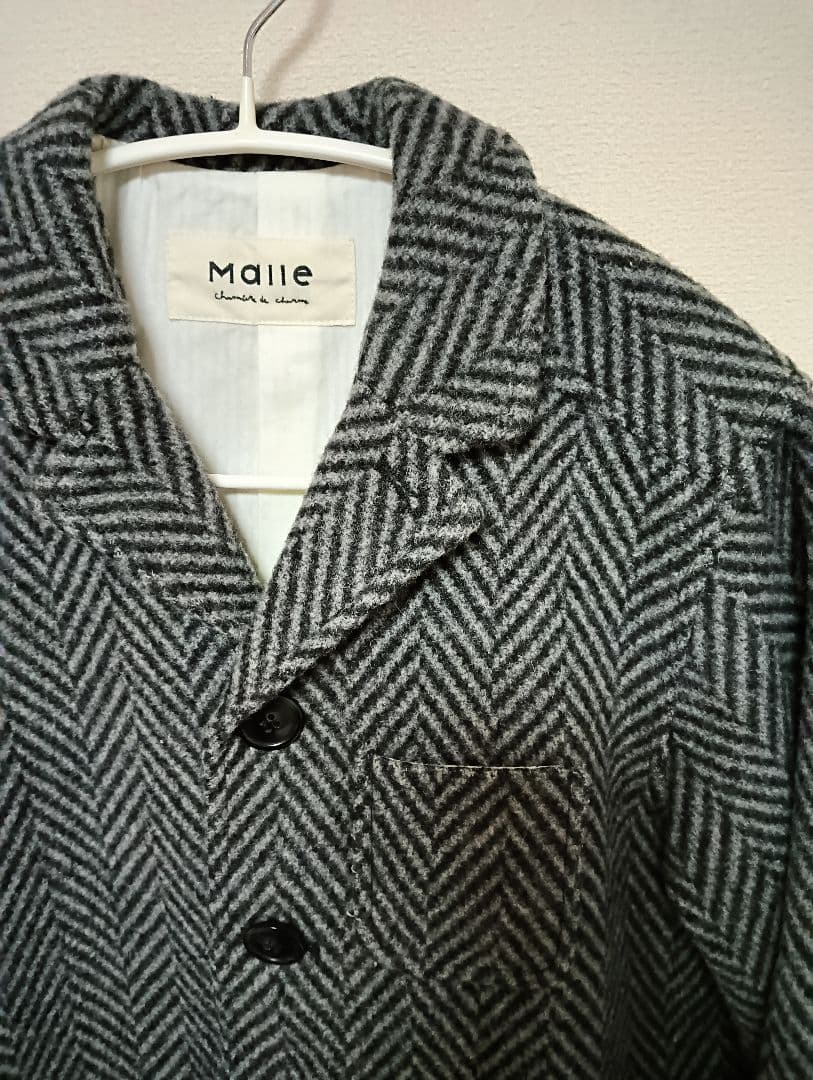 Malle (マル）ヘリンボーンジャケット グレー M