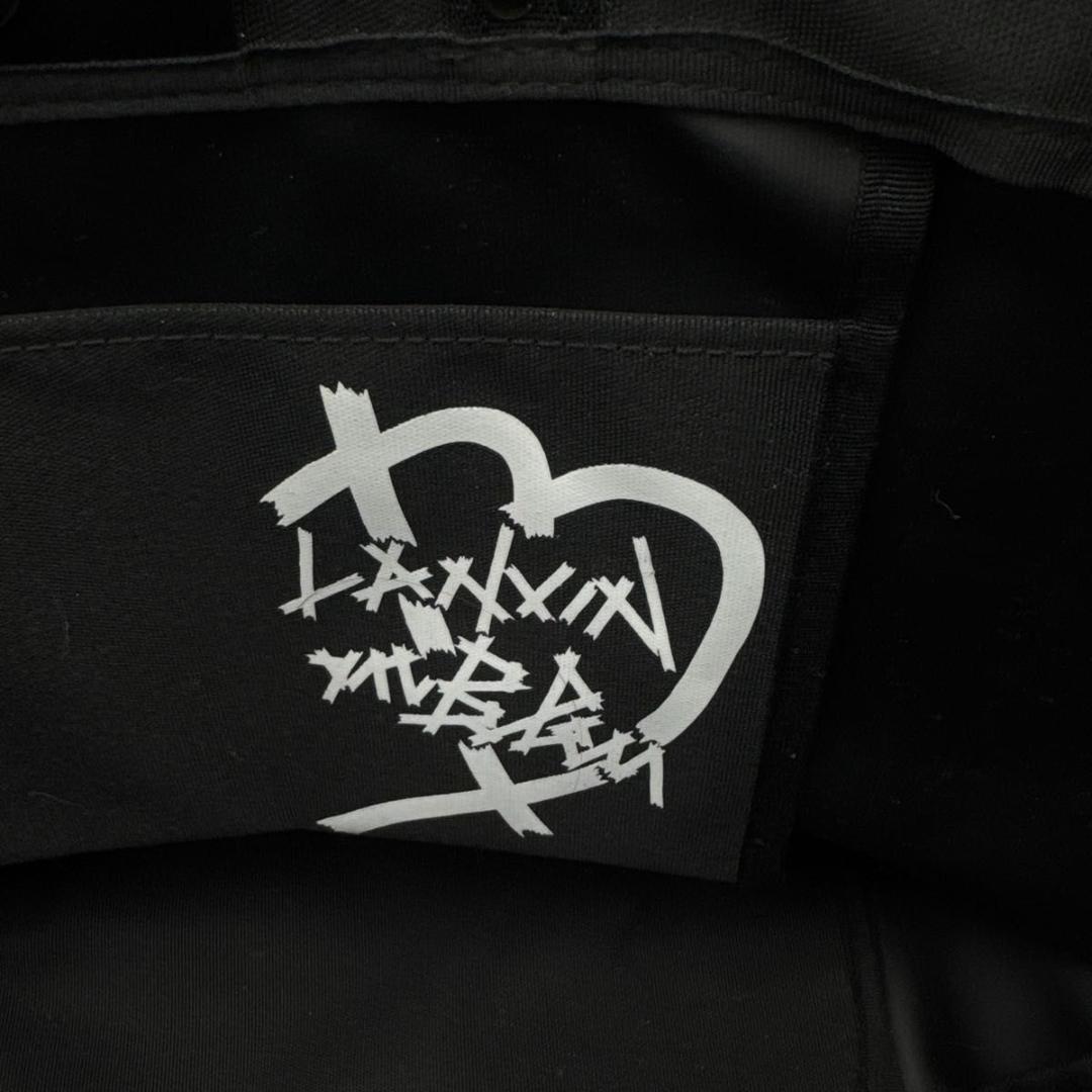 美品　ランバンオンブルー　ブラック　トートバッグ　大容量　リボン　A4　肩掛け可