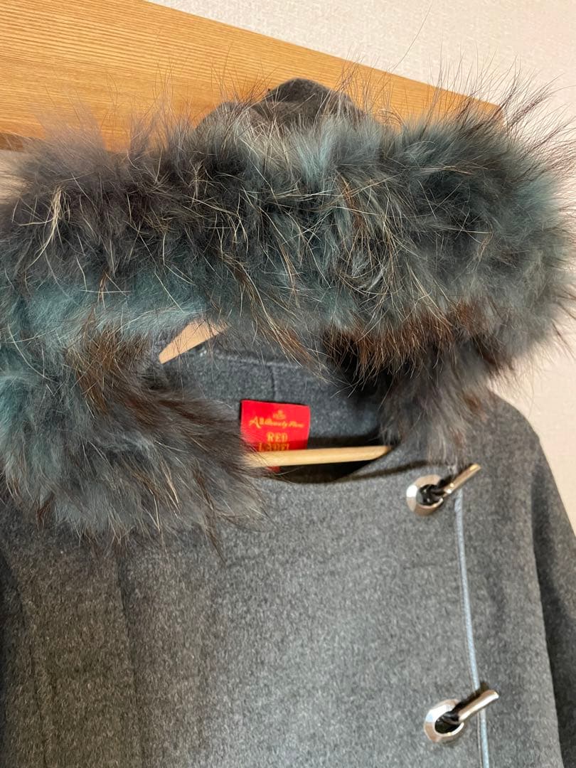 Vivienne Westwood 変形　ポンチョ　カシミヤ混　フードファー
