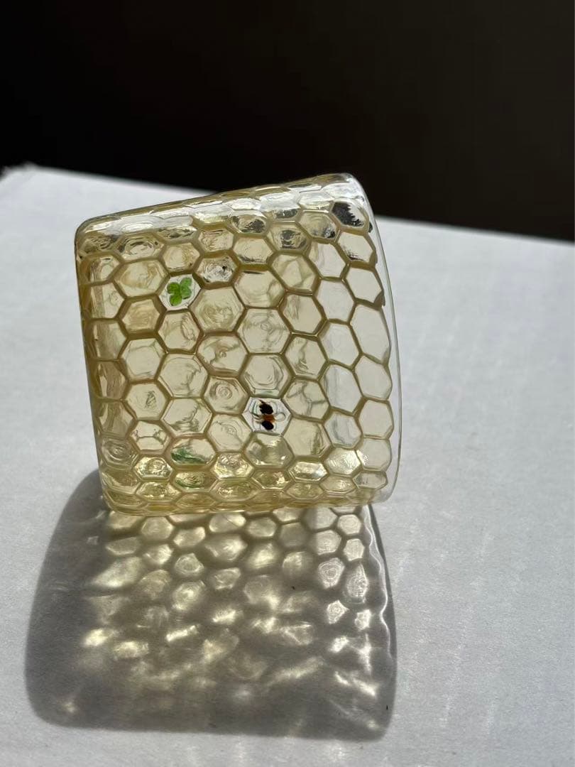 江波冨士子さん ガラスコップ ハニカム 新品