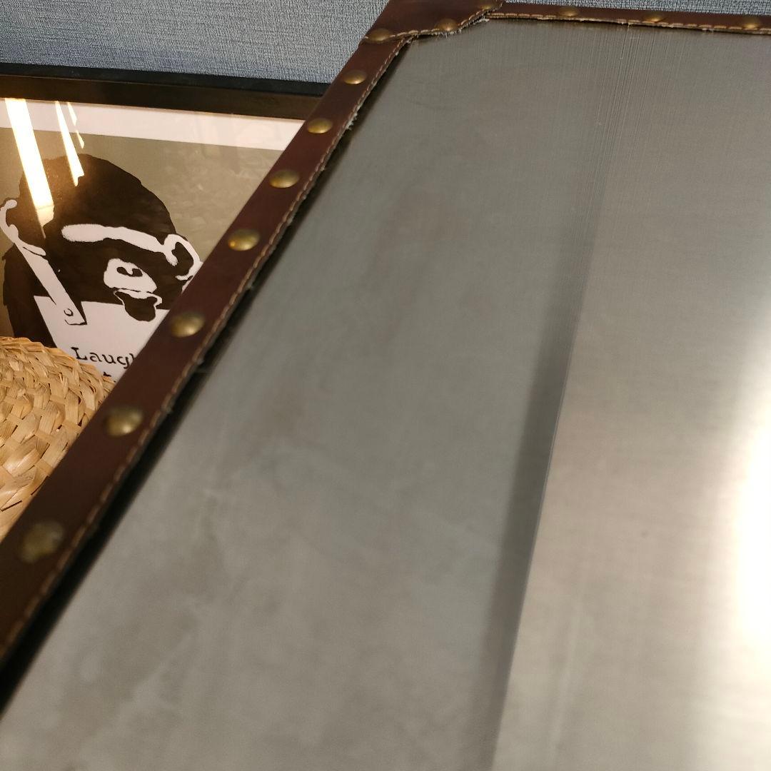 【hi hat】 ヴィンテージ調 スチールレザート チェスト