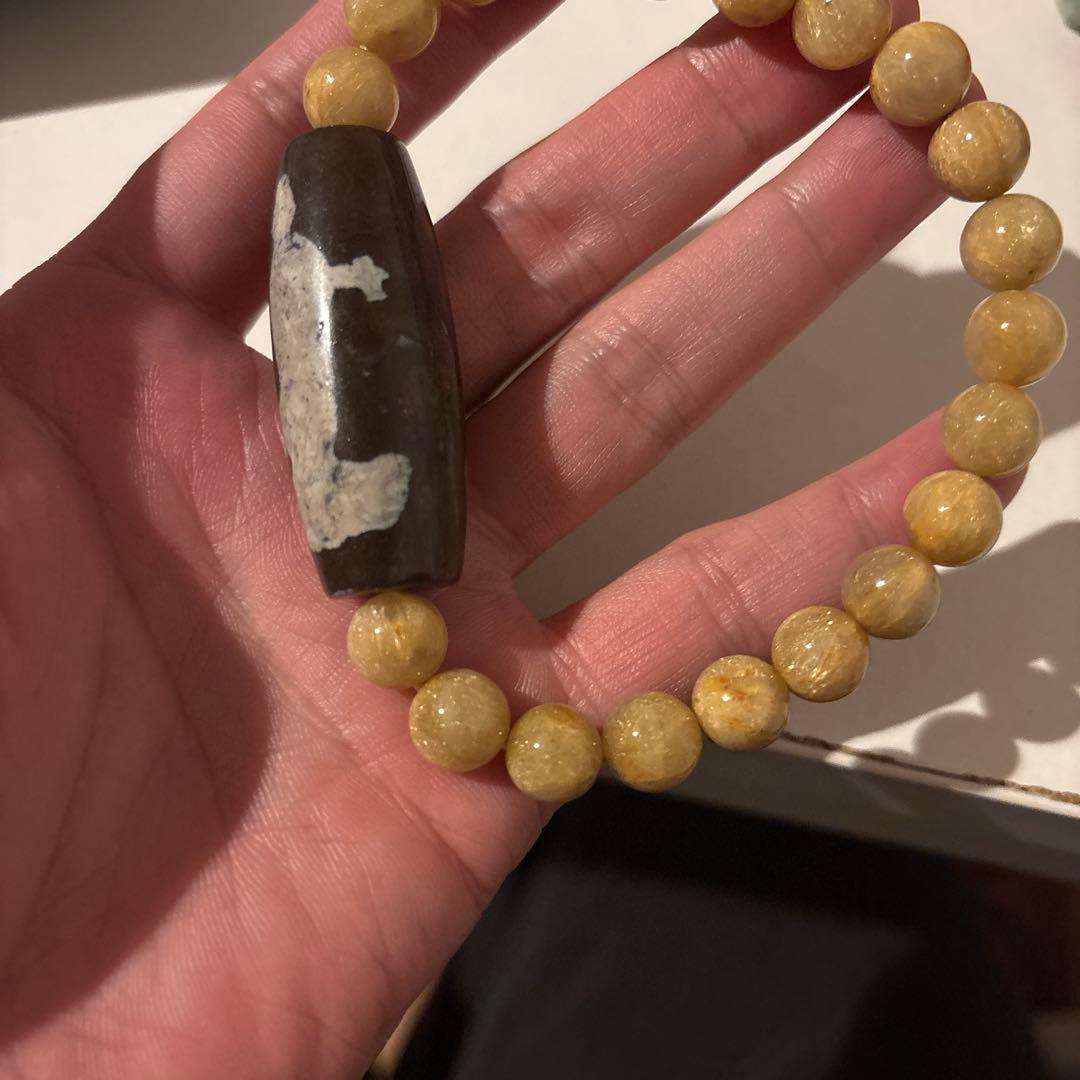 朱砂観音天珠様と密集ゴールドルチル