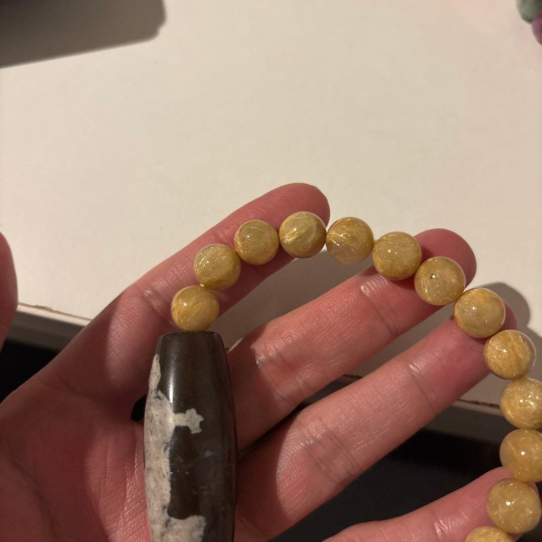 朱砂観音天珠様と密集ゴールドルチル