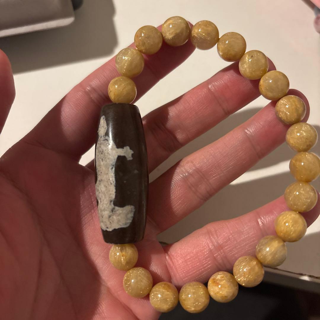 朱砂観音天珠様と密集ゴールドルチル